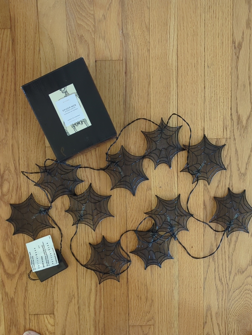 Rare Pottery Barn Spider Web String Lights
